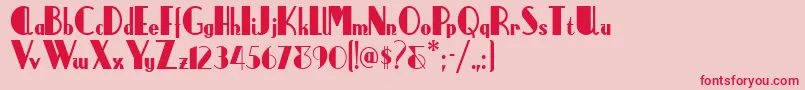 Anchorsteamnf Font – Red Fonts on Pink Background