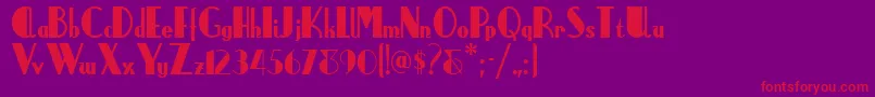 Anchorsteamnf Font – Red Fonts on Purple Background