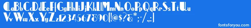 Anchorsteamnf Font – White Fonts on Blue Background