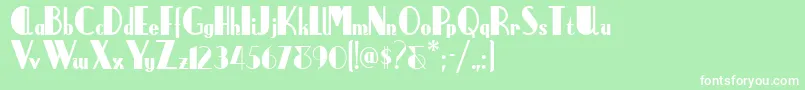 Anchorsteamnf Font – White Fonts on Green Background