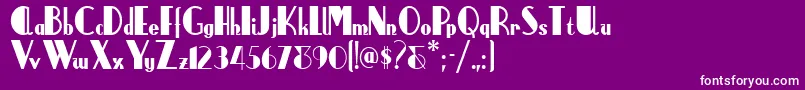 Anchorsteamnf Font – White Fonts on Purple Background