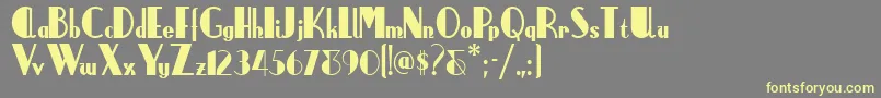 Anchorsteamnf Font – Yellow Fonts on Gray Background