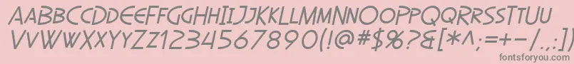 SfDiegoSansOblique Font – Gray Fonts on Pink Background