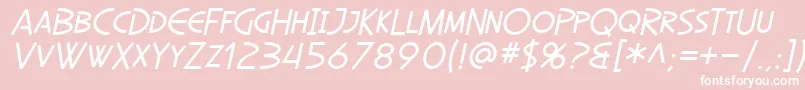 SfDiegoSansOblique Font – White Fonts on Pink Background