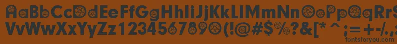 SatanicParticipants Font – Black Fonts on Brown Background
