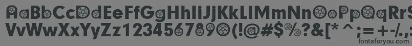 Шрифт SatanicParticipants – чёрные шрифты на сером фоне