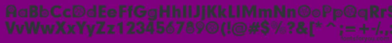 フォントSatanicParticipants – 紫の背景に黒い文字