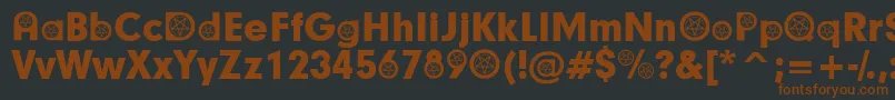 SatanicParticipants Font – Brown Fonts on Black Background
