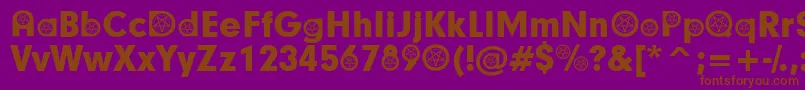 Шрифт SatanicParticipants – коричневые шрифты на фиолетовом фоне