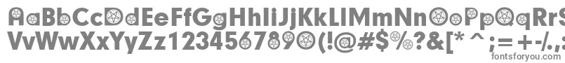 SatanicParticipants Font – Gray Fonts on White Background