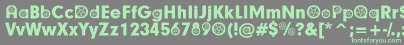 SatanicParticipants Font – Green Fonts on Gray Background