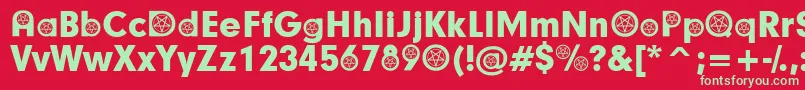 SatanicParticipants Font – Green Fonts on Red Background