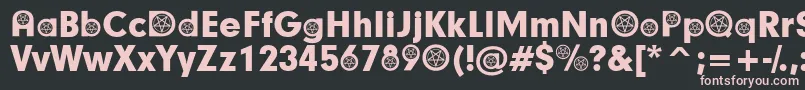 SatanicParticipants Font – Pink Fonts on Black Background