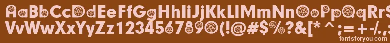 SatanicParticipants Font – Pink Fonts on Brown Background