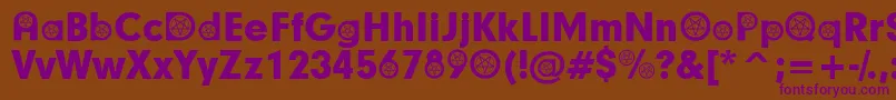 Шрифт SatanicParticipants – фиолетовые шрифты на коричневом фоне