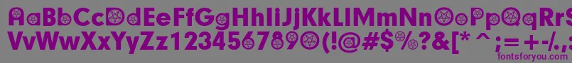 Шрифт SatanicParticipants – фиолетовые шрифты на сером фоне