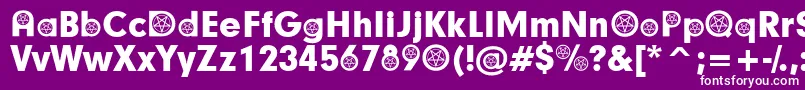 Шрифт SatanicParticipants – белые шрифты на фиолетовом фоне