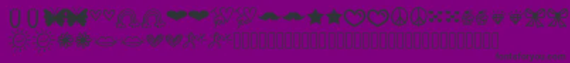 Vbdings Font – Black Fonts on Purple Background