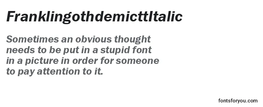 Revisão da fonte FranklingothdemicttItalic