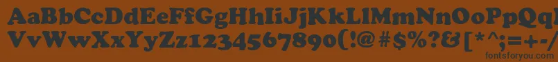 Cyrilliccooper Font – Black Fonts on Brown Background