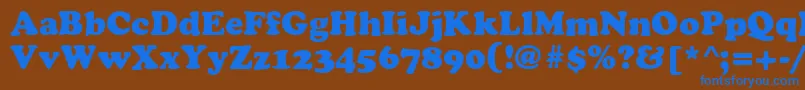 Cyrilliccooper Font – Blue Fonts on Brown Background