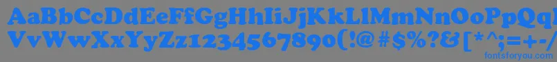 Cyrilliccooper Font – Blue Fonts on Gray Background