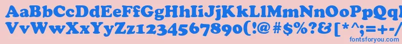 Cyrilliccooper Font – Blue Fonts on Pink Background