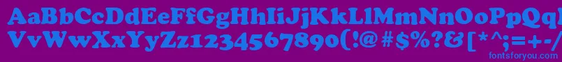 Cyrilliccooper Font – Blue Fonts on Purple Background