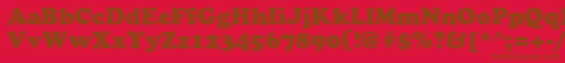 Cyrilliccooper Font – Brown Fonts on Red Background