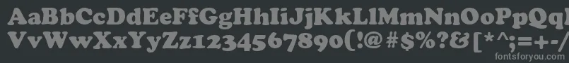 Cyrilliccooper Font – Gray Fonts on Black Background