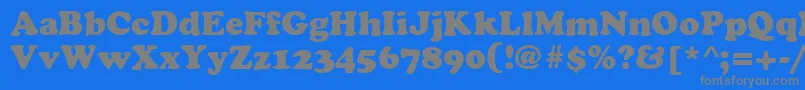 Cyrilliccooper Font – Gray Fonts on Blue Background