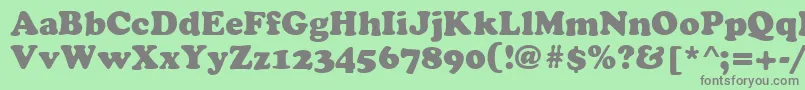 Cyrilliccooper Font – Gray Fonts on Green Background