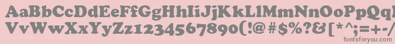 Cyrilliccooper Font – Gray Fonts on Pink Background