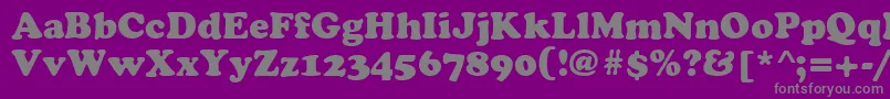 Cyrilliccooper Font – Gray Fonts on Purple Background