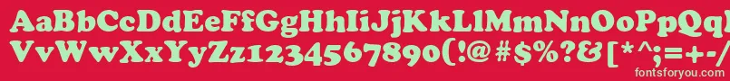 Шрифт Cyrilliccooper – зелёные шрифты на красном фоне