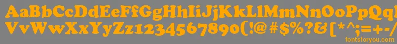 Cyrilliccooper Font – Orange Fonts on Gray Background