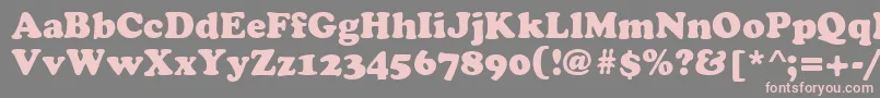 Cyrilliccooper Font – Pink Fonts on Gray Background