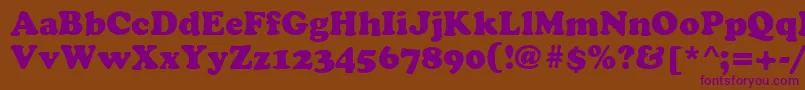 Cyrilliccooper Font – Purple Fonts on Brown Background