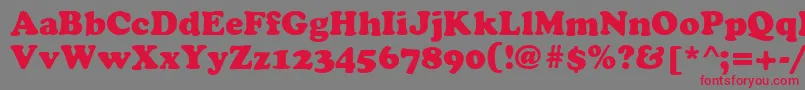 Cyrilliccooper Font – Red Fonts on Gray Background