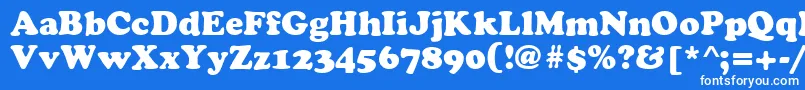フォントCyrilliccooper – 青い背景に白い文字