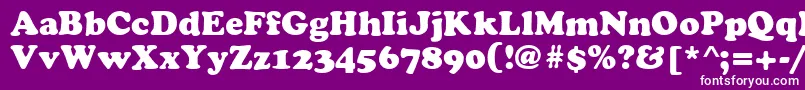 Police Cyrilliccooper – polices blanches sur fond violet