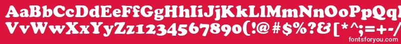 フォントCyrilliccooper – 赤い背景に白い文字