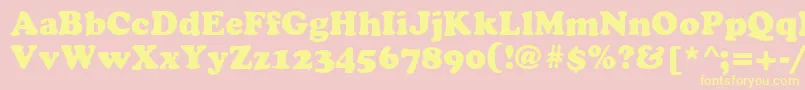 Cyrilliccooper Font – Yellow Fonts on Pink Background