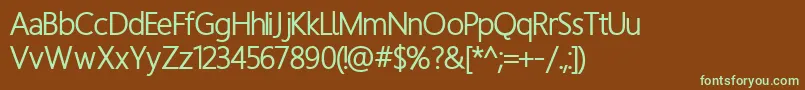 Шрифт Medium – зелёные шрифты на коричневом фоне
