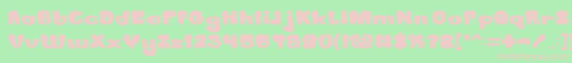 CreamyButterBold Font – Pink Fonts on Green Background