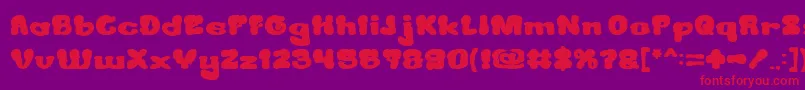 CreamyButterBold Font – Red Fonts on Purple Background