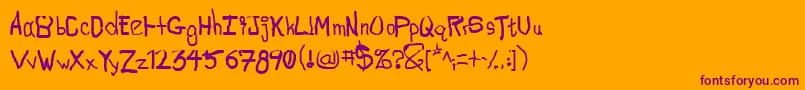 711Slurpie Font – Purple Fonts on Orange Background