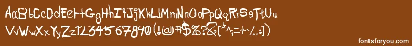 711Slurpie Font – White Fonts on Brown Background