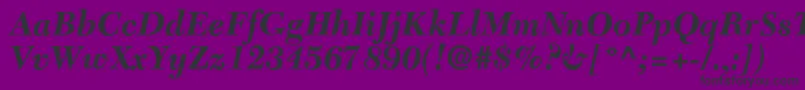 Fonte C651RomanBolditalic – fontes pretas em um fundo violeta