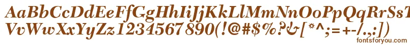 C651RomanBolditalic-Schriftart – Braune Schriften auf weißem Hintergrund